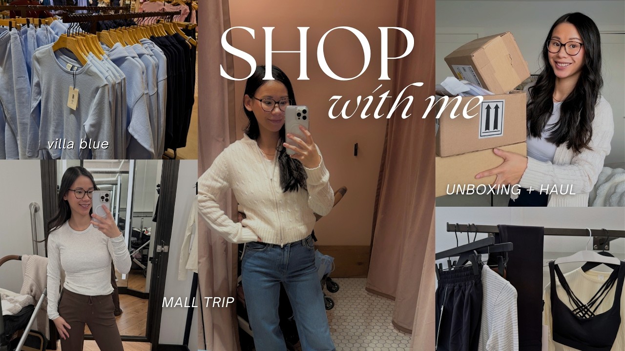 Видеоблог о шопинге | Примерка вещей lululemon и Aritzia | Покупки в торговом центре + распаковка...