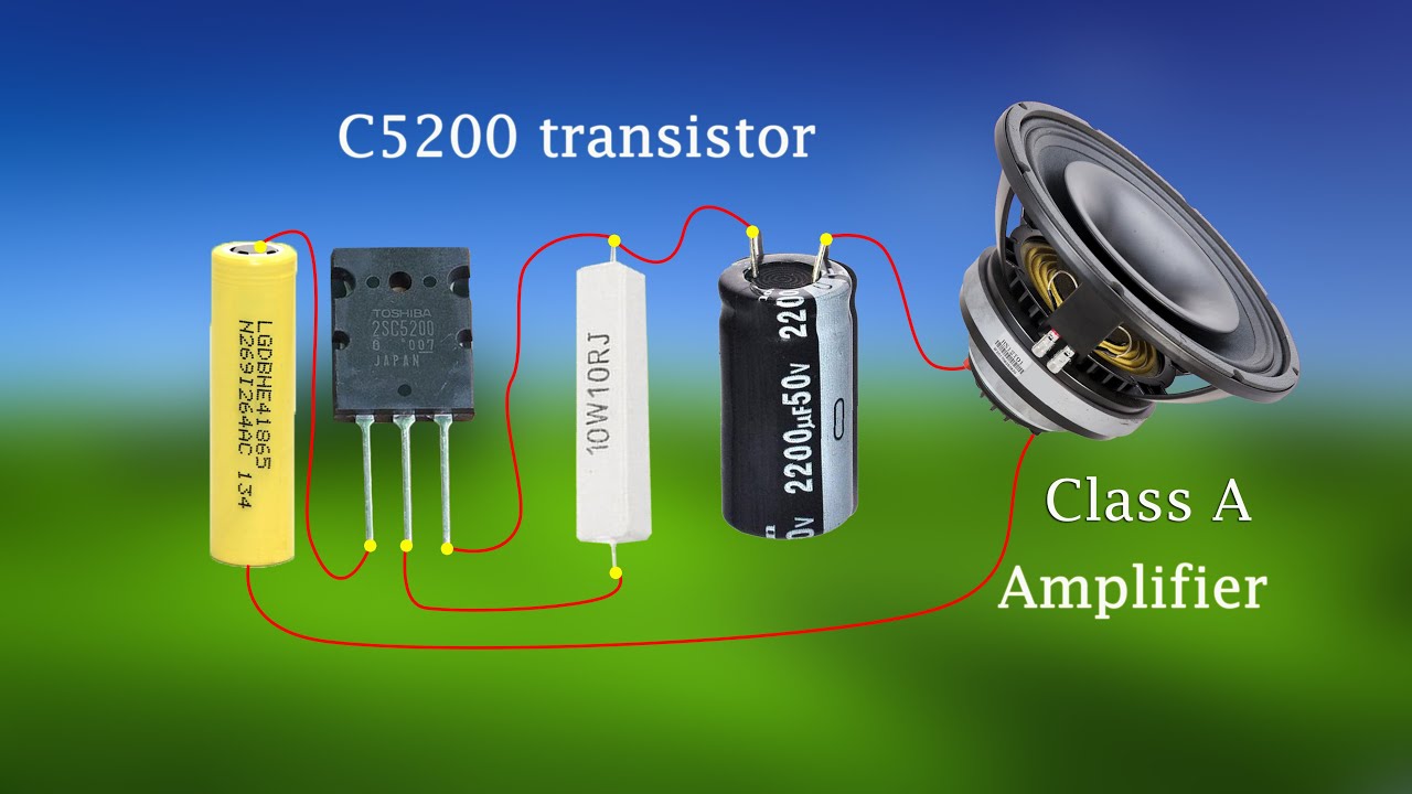 DIY Powerful Ultra Bass Amplifier Use C5200 Transistor  / Output Capacitors