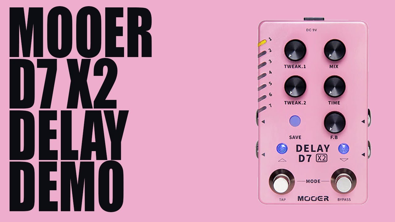 Mooer - D7 X2 Delay - Demo (Awesome Multi Effect Delay!)