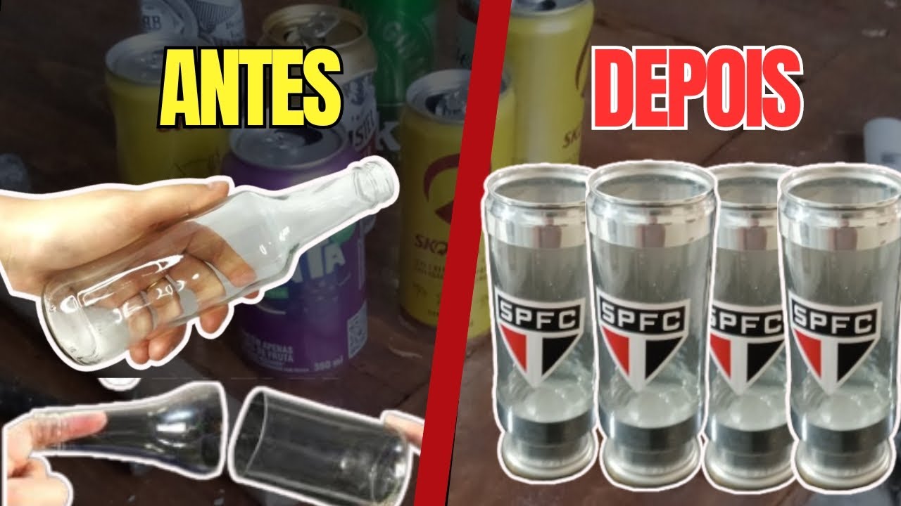 ESSE É O METODO MAIS FACIL PARA CORTAR GARRAFAS DE VIDRO E FAZER COPOS ( ATUALIZADO 2025 ) #Diy