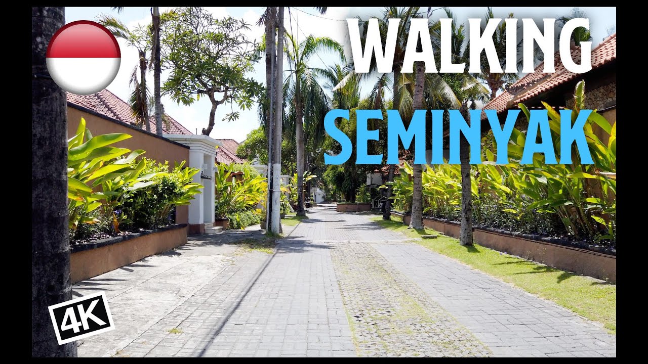 [4K]Walking in Seminyak, Beautiful Villa Street 🇮🇩 Bali, Indonesia