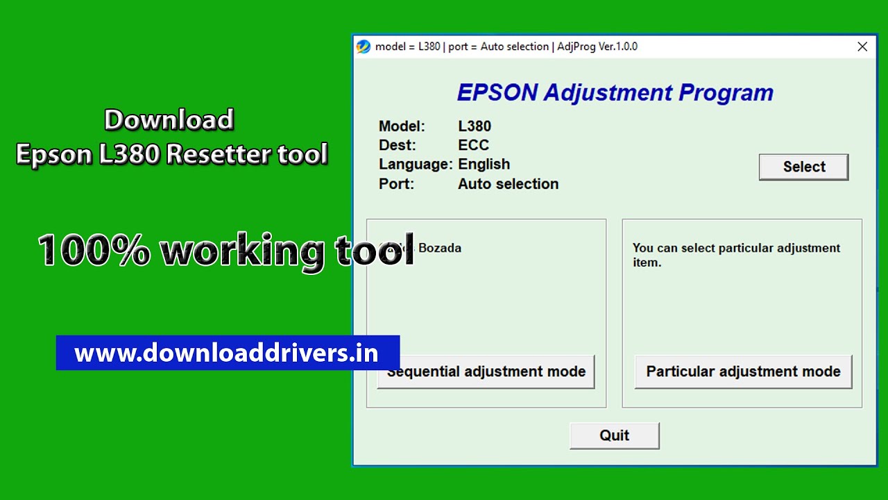 How to reset Epson L380,  L383,  L385,  L485 printer | WIC utility resetting Video