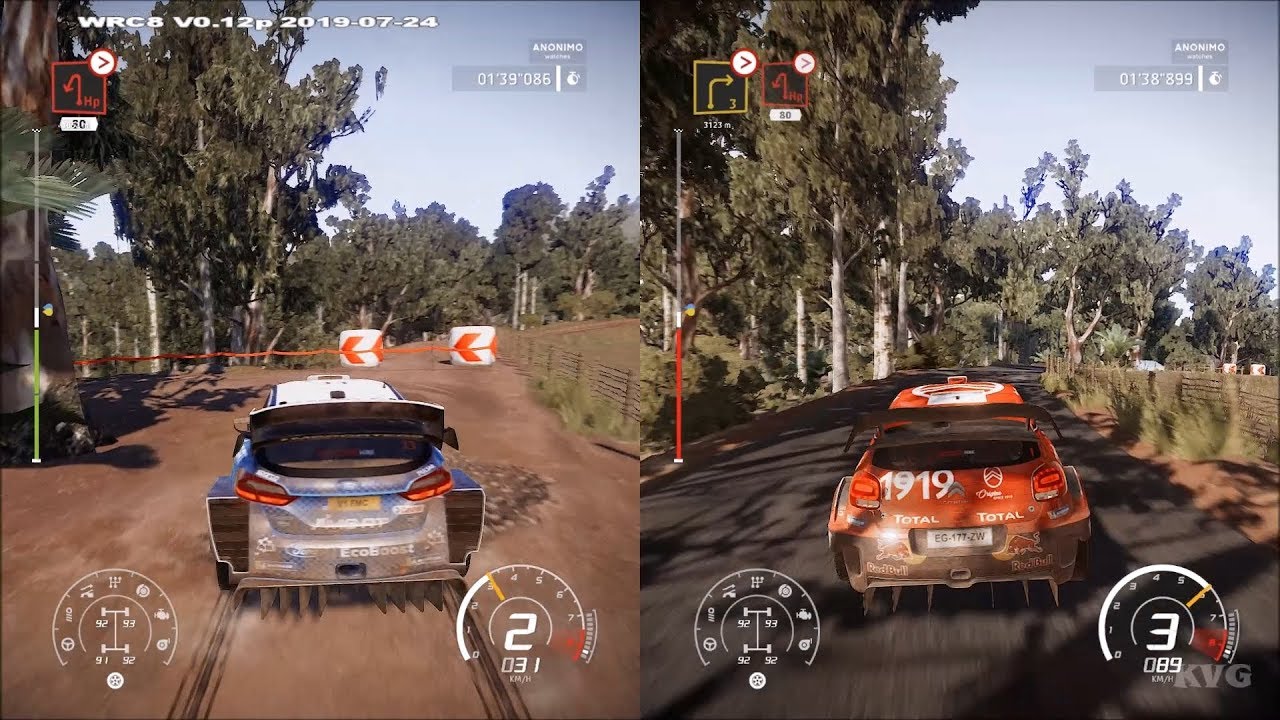 WRC 8 FIA World Rally Championship - Splitscreen Gameplay (PC HD) [1080p60FPS]