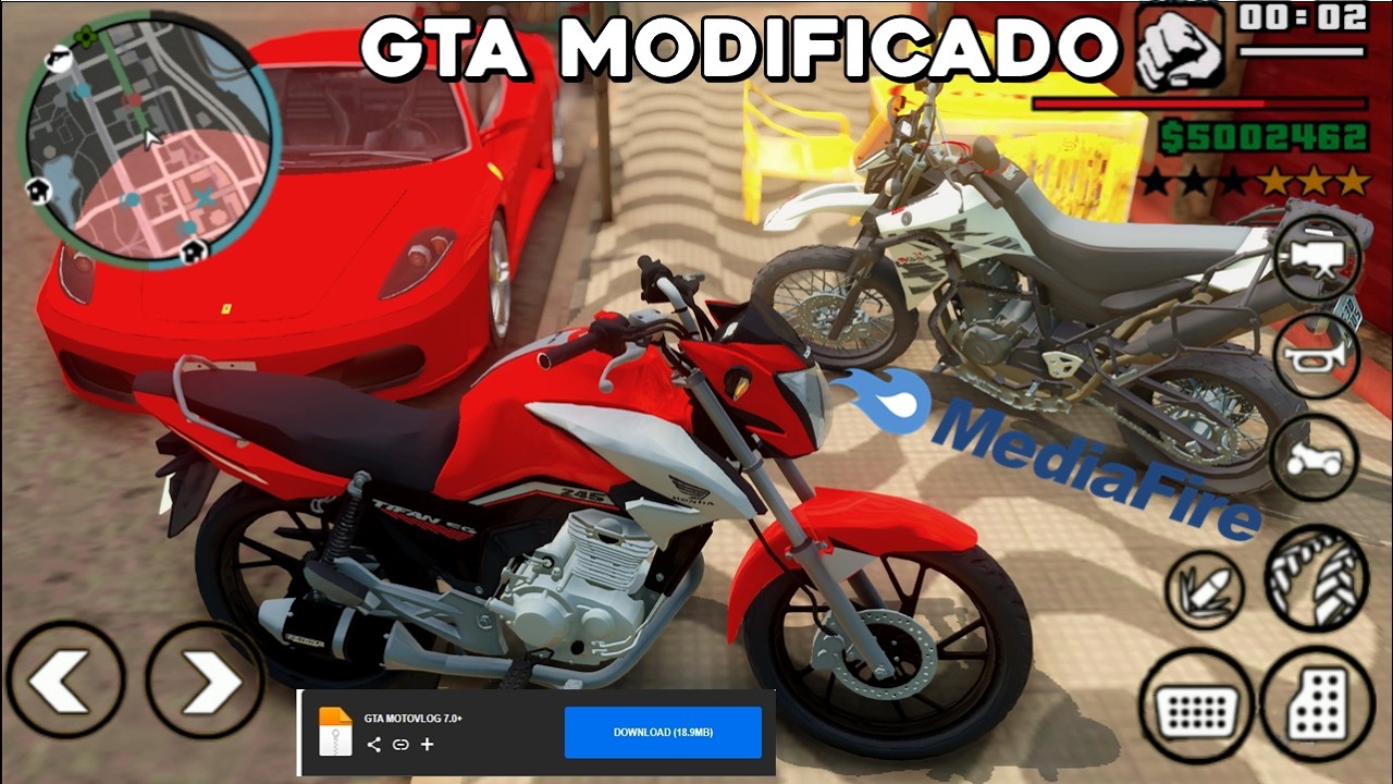 FINALMENTE! O MELHOR GTA MOTOVLOG PARA TODOS OS ANDROIDS COM CASAS, SKINS CARROS E MOTOS BR, FAVELAS