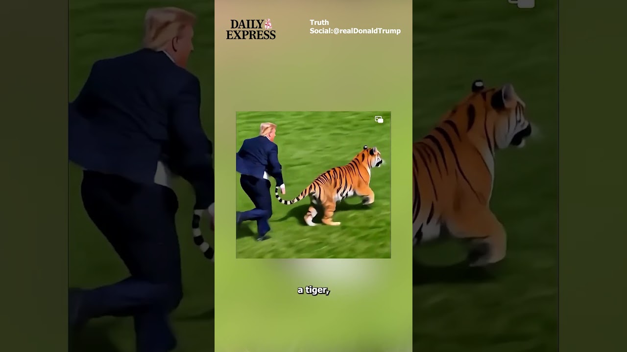 Family of man killed by tiger criticise online content after Trump posts bizarre AI video 🔴