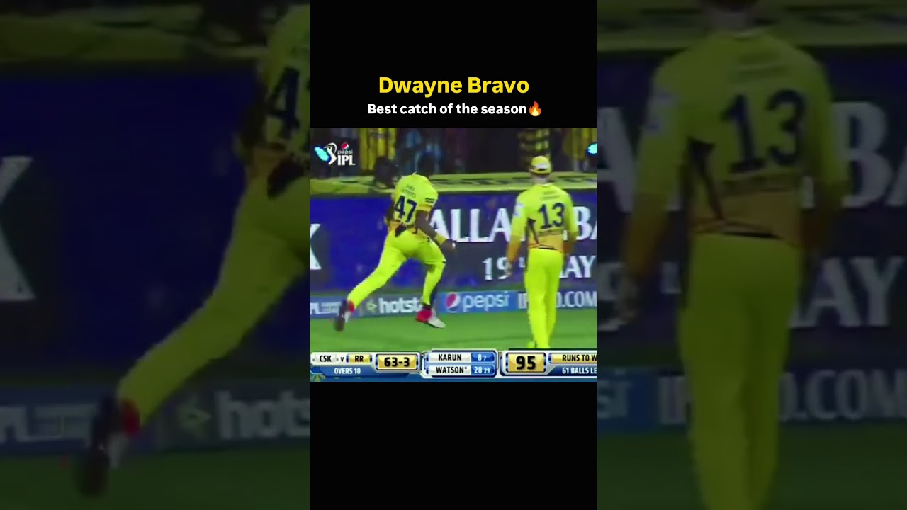 what a catch by Dwayne Bravo 👏 best catch of the ipl 2015🔥 