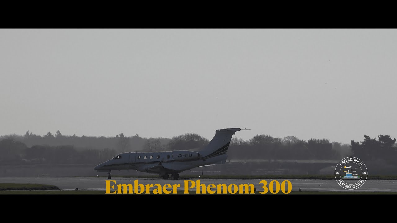 Embraer Phenom 300 Departing Norwich Airport