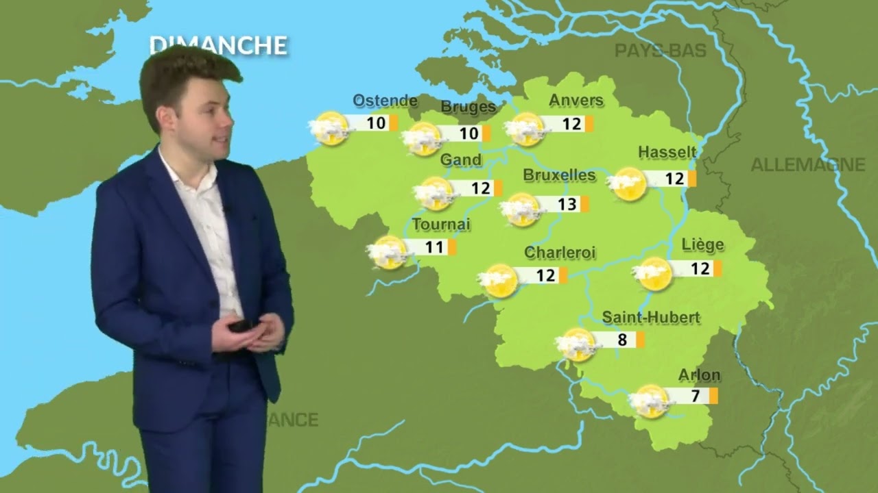 Météo pour la Belgique du 7 au 9 février 2026