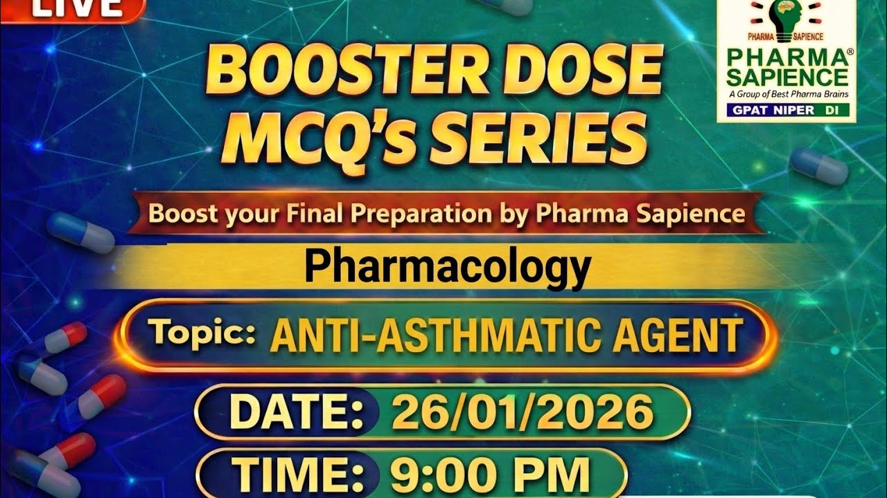 ANTI-ASTHMATIC AGENTS - MCQ's DISCUSSION - PHARMACOLOGY