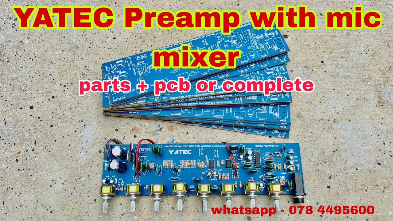 Yatec pr203 preamplifier | හොදම quality pre amp එකක්.| Karaoke preamplifier 