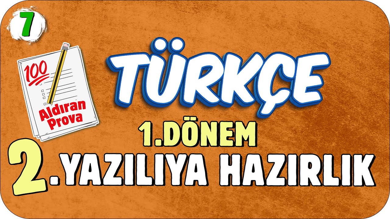 7.Sınıf Türkçe 1.Dönem 2.Yazılıya Hazırlık 📝 #2023