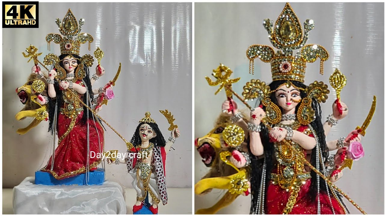 Durga Mata Idol Making || Lockdown special durga maa || Devi maa || Durga maa || Day2day craft #212