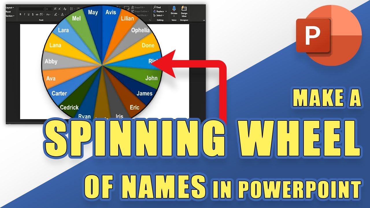 [КАК СДЕЛАТЬ] Создать СЛУЧАЙНЫЙ СЕЛЕКТОР ИМЕН ВРАЩАЮЩЕГОСЯ КОЛЕСА в PowerPoint (простой способ!)