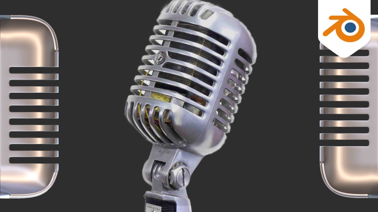 EP04 - Exercícios de modelagem - Grades do Mic. Shure - Blender 3D