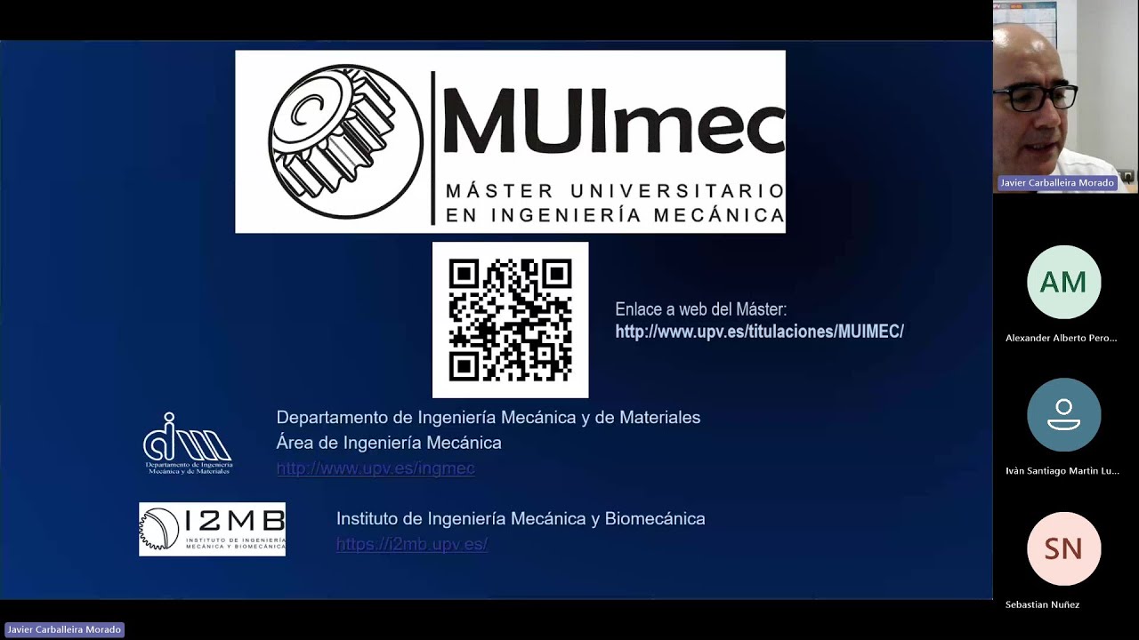 Master Universitario en Ingenier&iacute;a Mec&aacute;nica - Webinar 2024 - UPV