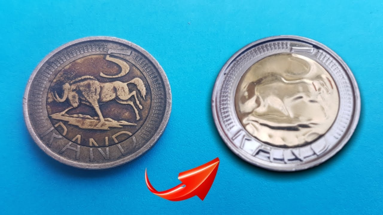 [Mirror Polish] Old 5 Rand South Africa Coin - Restoration | Satisfying Video