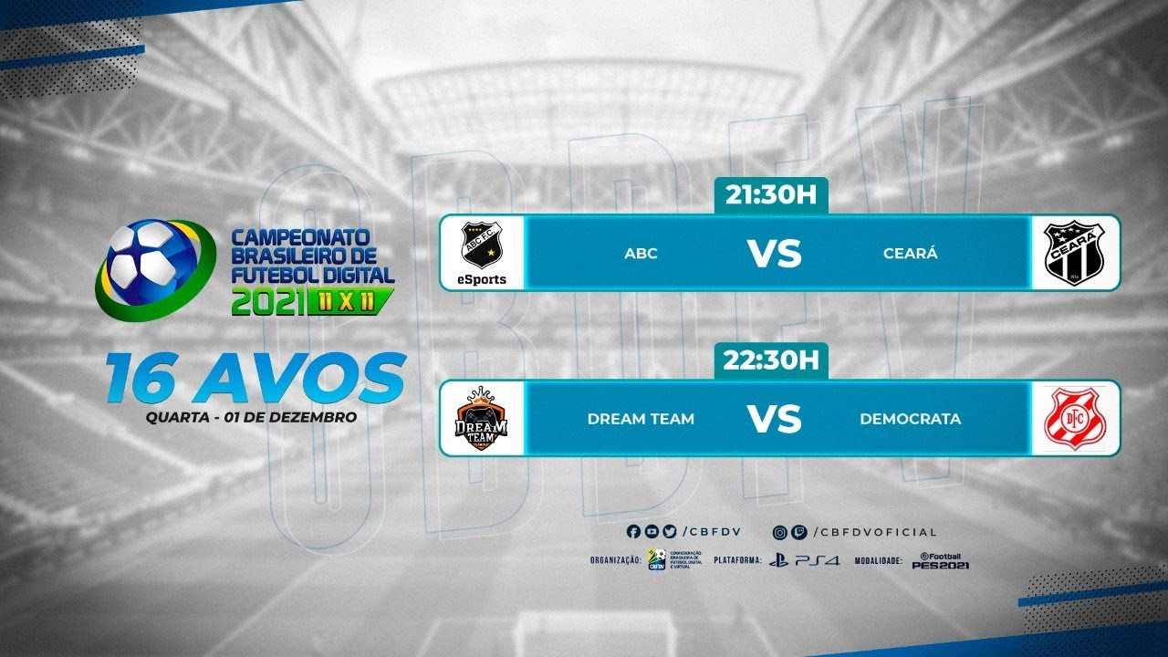 [16AVOS] CAMPEONATO BRASILEIRO DE FUTEBOL DIGITAL 2021 | 11X11