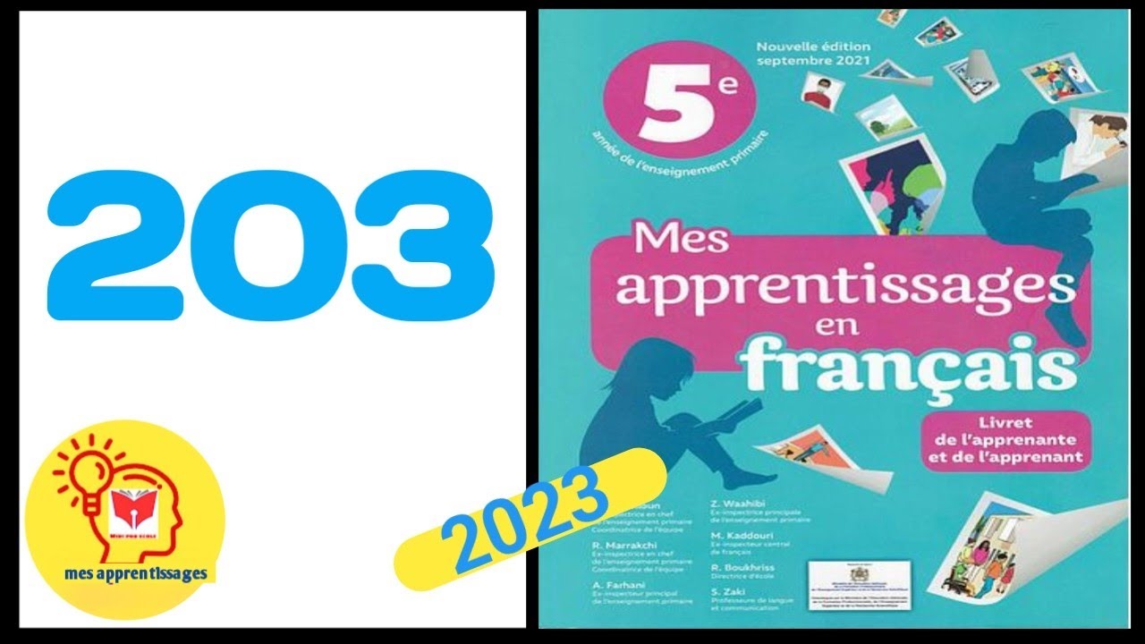 mes apprentissages en français 5 page 203