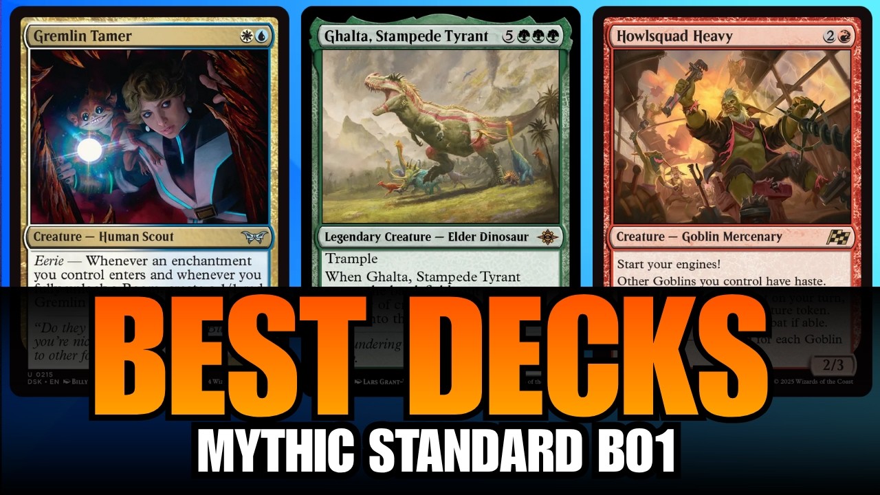 Лучшие стандартные колоды Bo1, доминирующие в рейтинге Mythic на MTG Arena.