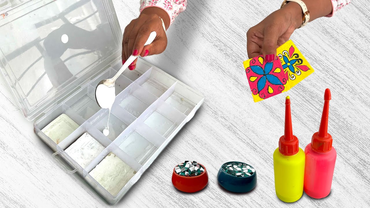 घर पर बनाये #Ceramic #Tiles Ab #aasani  se | how to make Ceramic Tiles | lippan art diwali  Decor