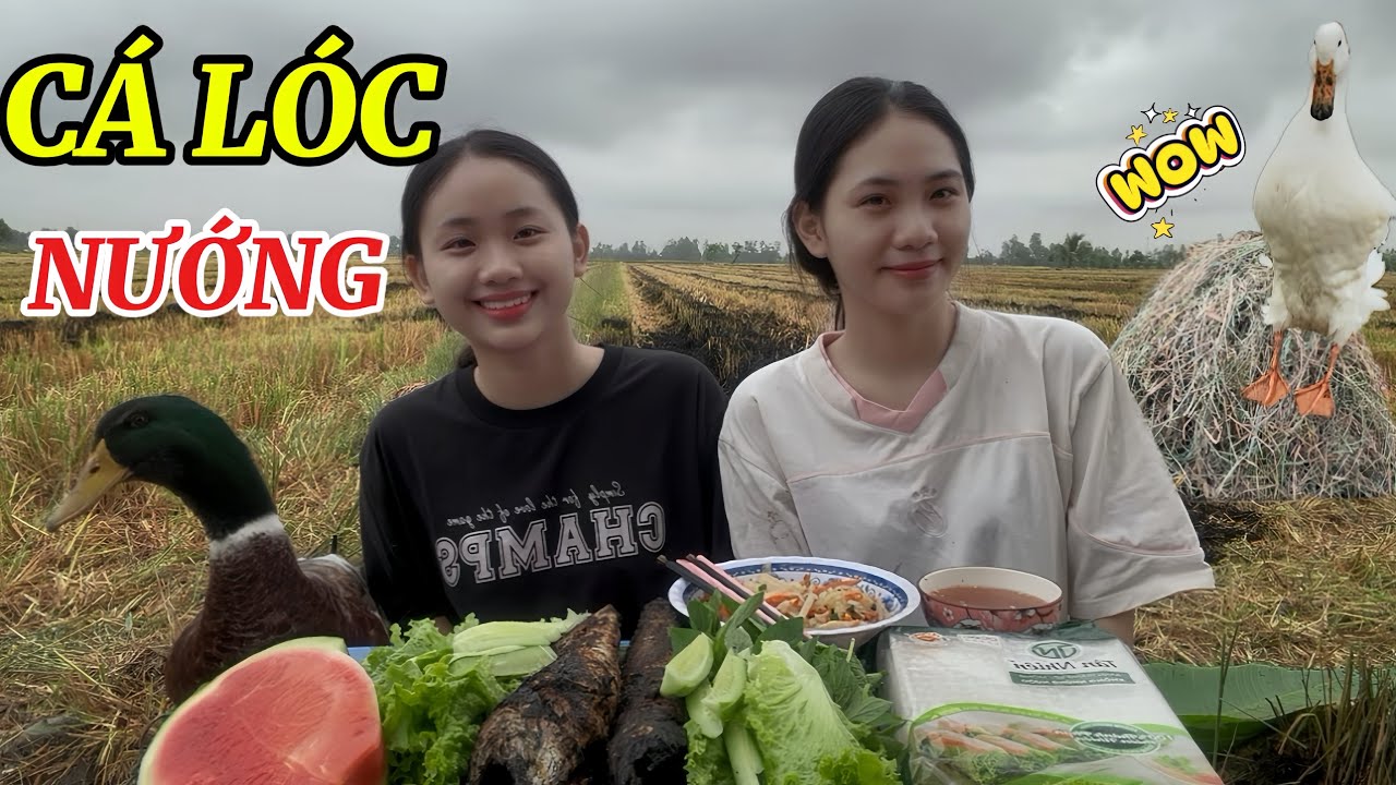 Một Buổi Sáng Ngoài Ruộng:CÁ LÓC NƯỚNG RƠM &Ba CỤC VÀNG Quậy Tung😂#youtube #duck #viral #vlog #cute 