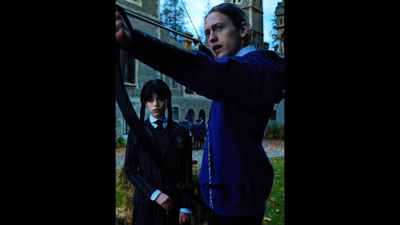 Wednesday Addams destroys Xavier in archery😂 Wednesday edit | #wednesday #edit #wednesdaynetflix