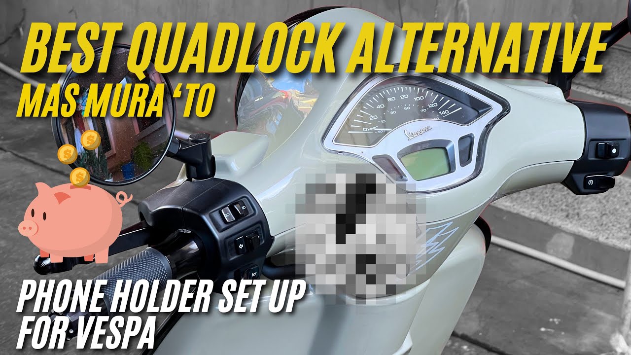 Quadlock replacement. With T6 Aluminum mount. The best phone holder set up for your motorcycle.