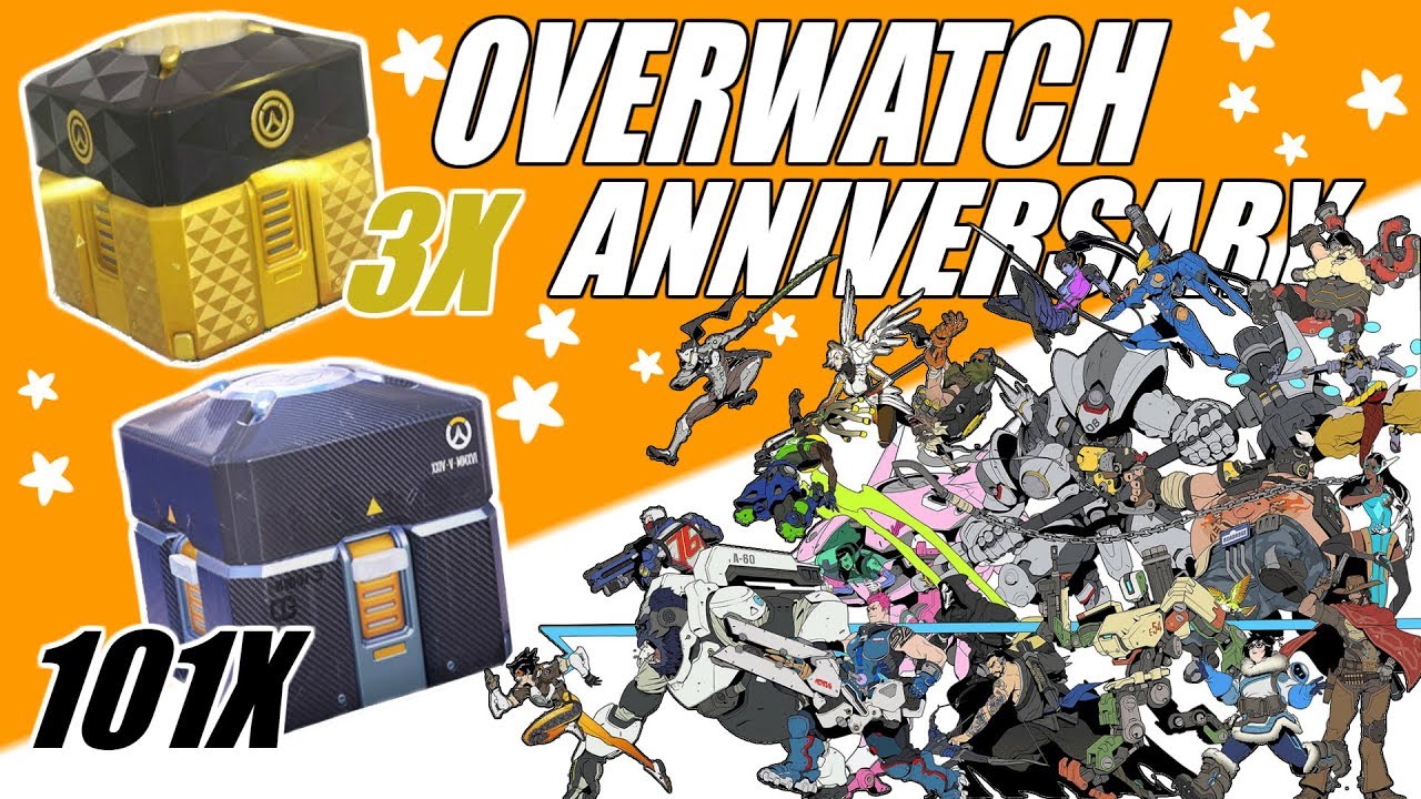 Overwatch Unboxing 100 Anniversary Lootboxes + Legendary Anniversary Lootboxes 2018
