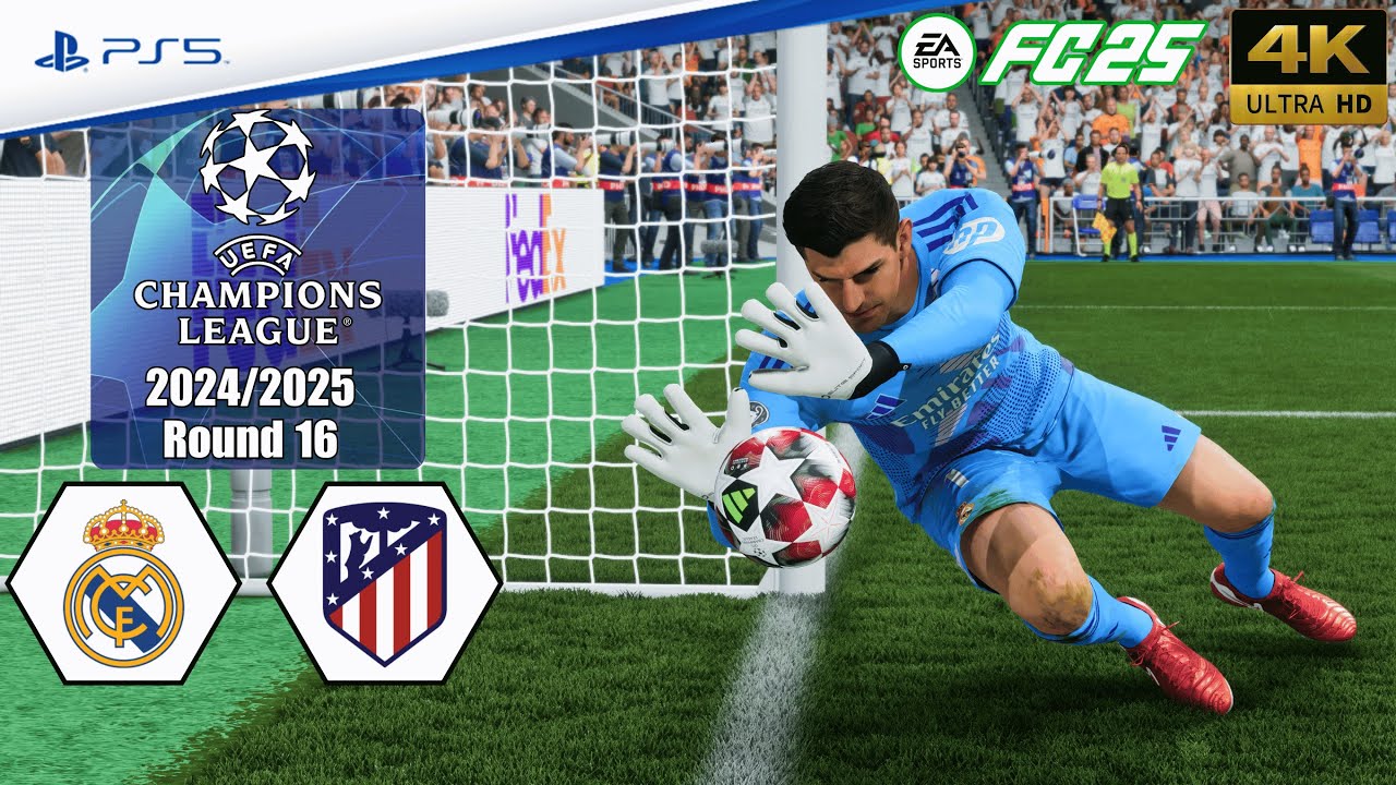 FC 25 - Real Madrid vs. Atl. Madrid | UEFA Champions League 24/25 Round 16 | Full Match | PS5™[4K]