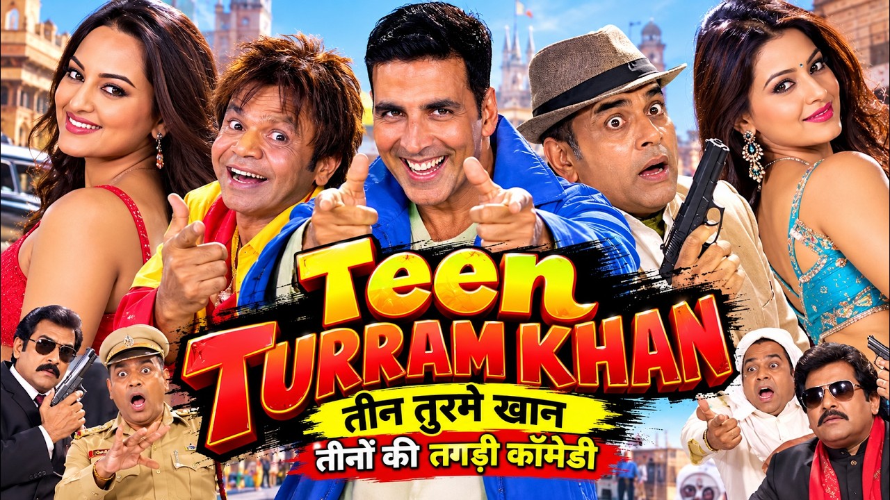 Teen Turram Khan Akshay Kumar,Sonakshi Sneha Rajpal Yadav, Paresh Rawal | Full Comedy Movie