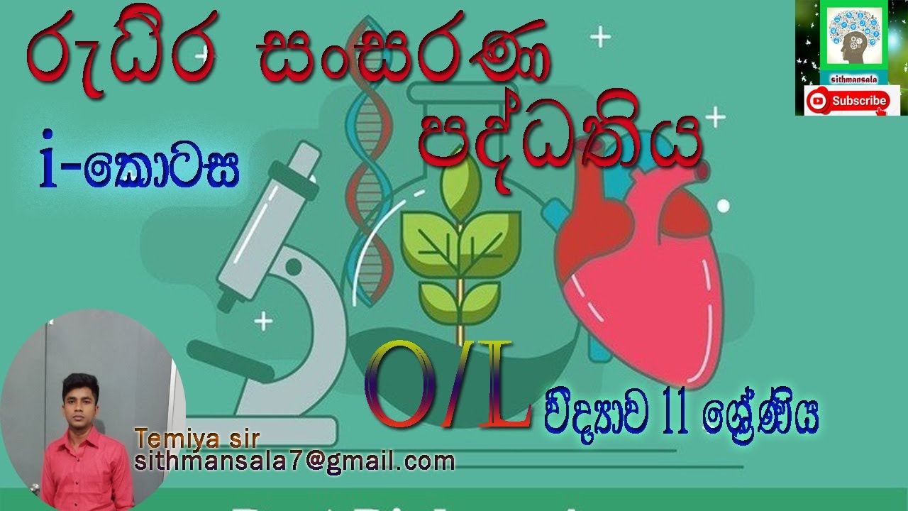 o/l science | 10-11 grade | biology in Sinhala | රුදිර සංසරණ පද්ධතිය | Circulatory system |