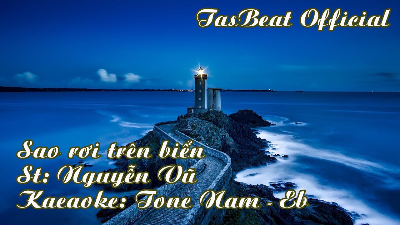 Karaoke Sao rơi trên biển - Tone Nam | TAS BEAT