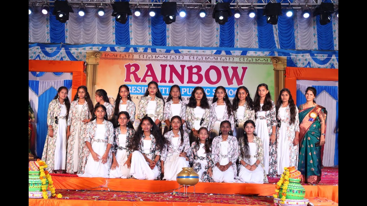 Remix dance Girls | Rainbow Annual day 2024 | Class 9