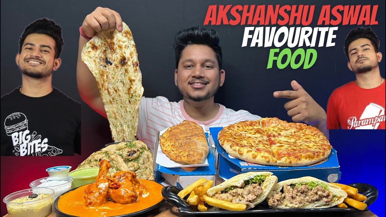 Akshanshu Aswal Favorite Food | Black Pepper Butter Chicken| Domino's Pizza| Habibi Chicken Shawarma