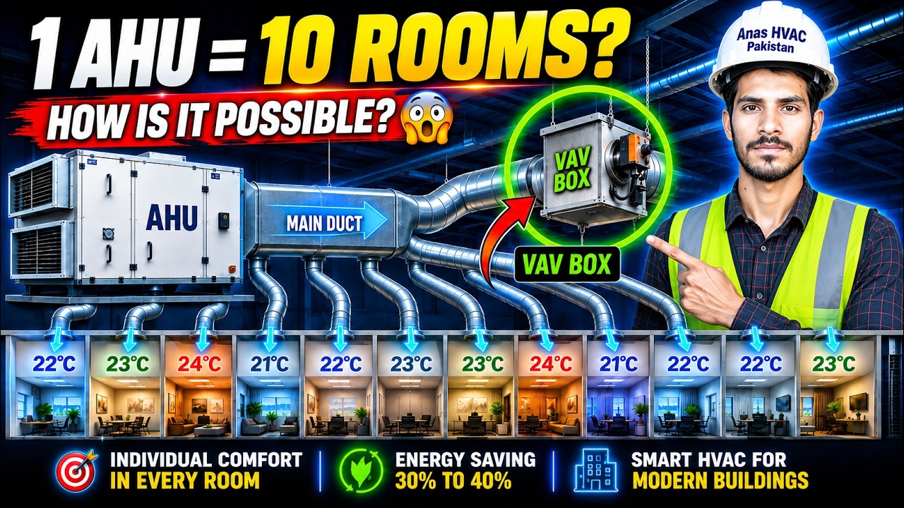 ❄️ How VAV Box Controls 10 Different Rooms | VAV System Explained | HVAC Basics