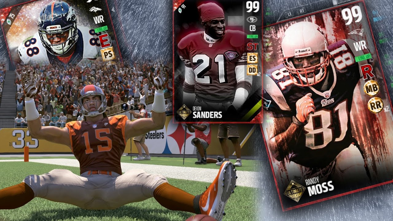 MUT 17 - Ultimate Ticket Randy Moss Deion Sanders Demaryius Thomas Gameplay! Madden 17 Ultimate Team
