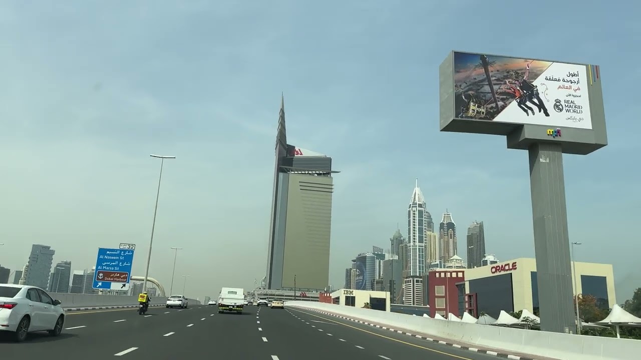 Palm Jumeirah to Tecom | DUBAI 4K drive