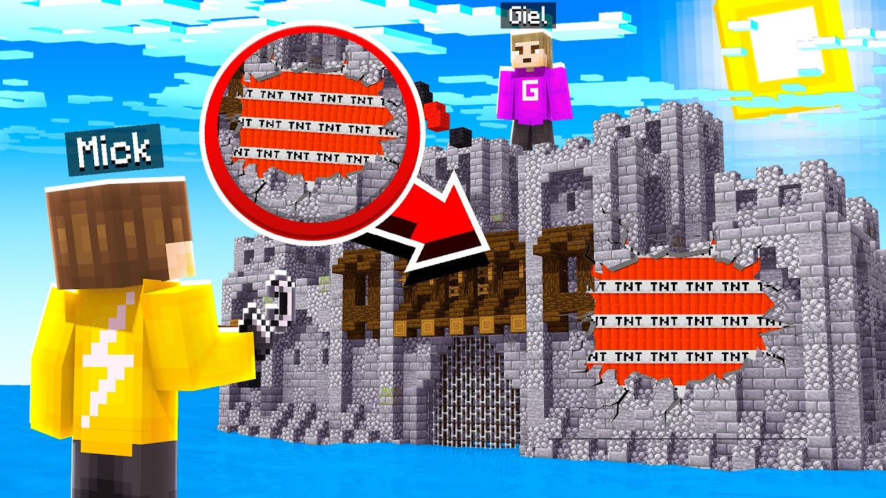 MUUR OPBLAZEN VAN GIEL In Minecraft (Survival)