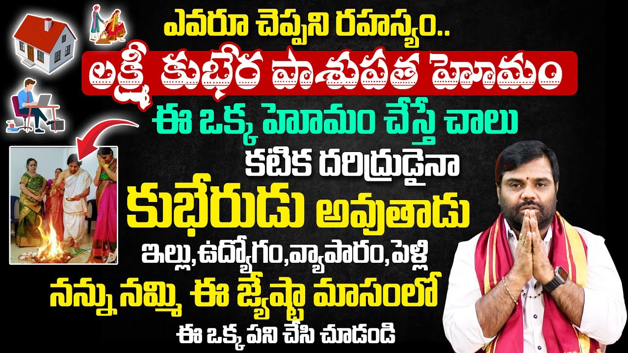 Lakshmi Kubhera Pashupatha Homam Significance | Sri Ganapathi Sharma | BRK