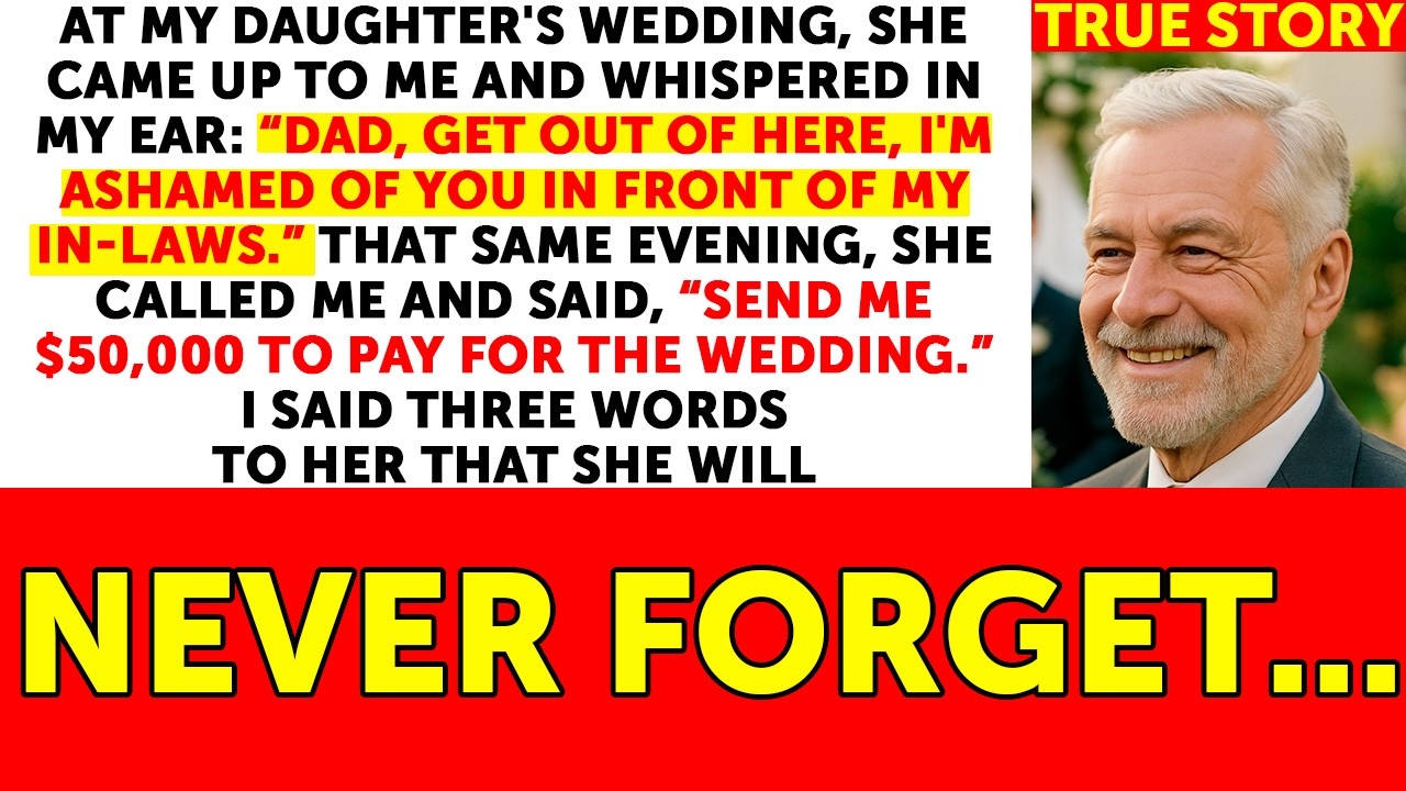 My Daughter Kicked Me Out Of Her Wedding — That Same Evening, She Demanded That I Pay For Everything