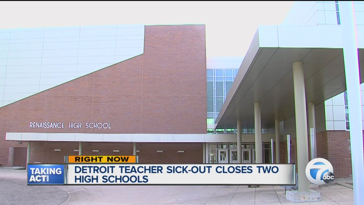 Teacher sick-out closes two Detroit high schools