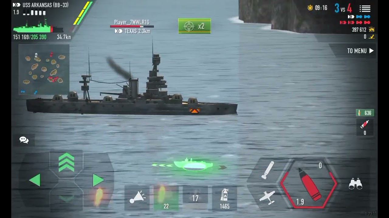 Uss Arkansas 3vs5 650k damage