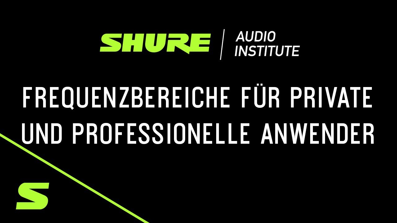 Frequenzbereiche für private und professionelle Anwender