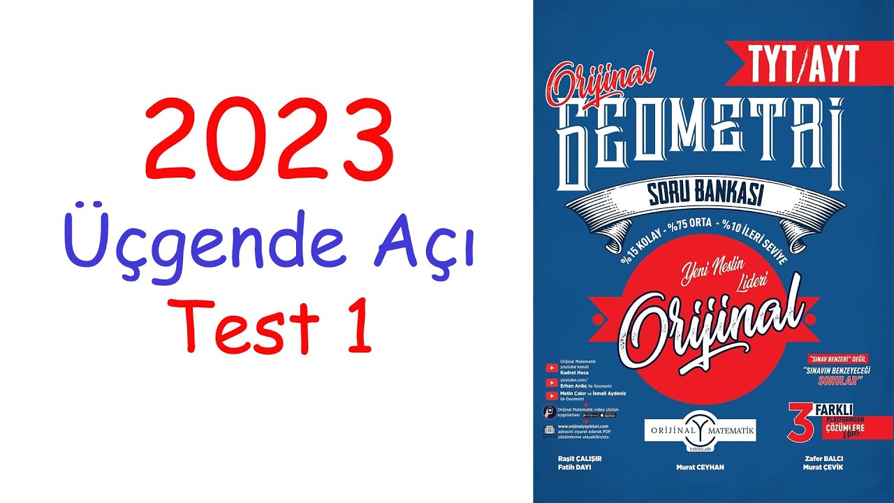 Orijinal Geometri Üçgende Açı test 1