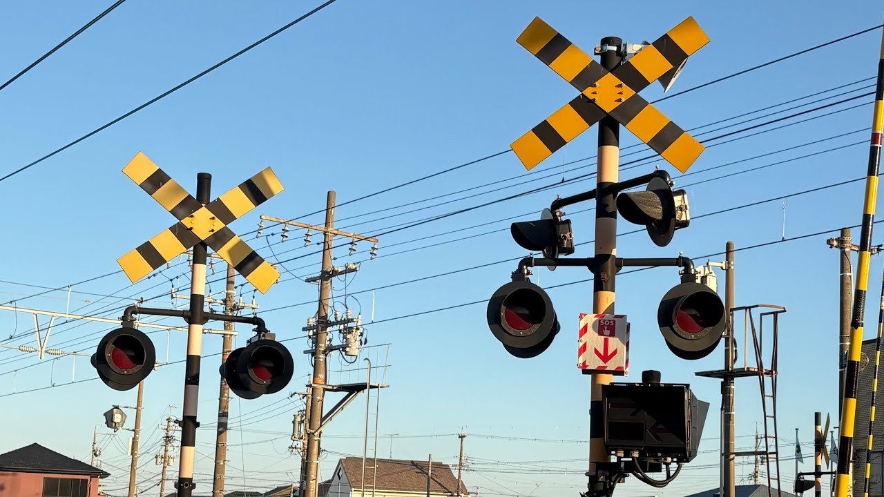 JR東海道本線　警報機が隣り合っている踏切