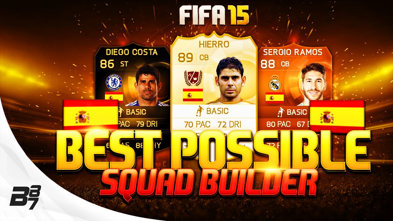 BEST POSSIBLE SPAIN TEAM! w/ HIERRO and MOTM RAMOS | FIFA 15 Ultimate Team Squad Builder