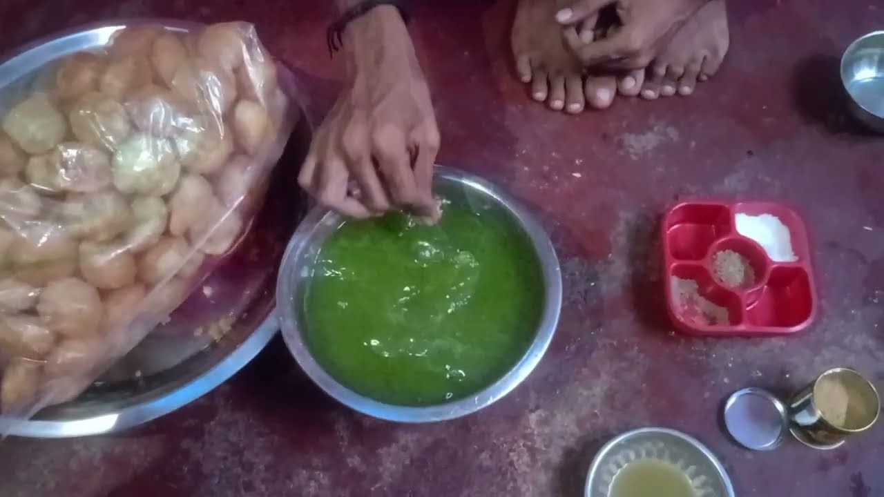 हलवाई से सीखो नेचुरल खट्टा तीखा पानी पुरी का पानी बनाने का तरीका|how to make pani puri water 