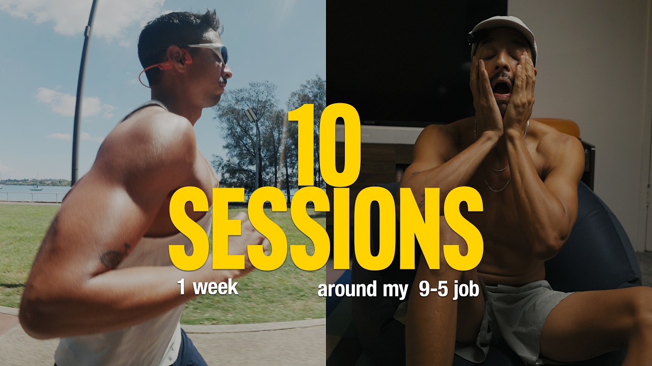 The exact weekly schedule of a full time worker training for an ultra