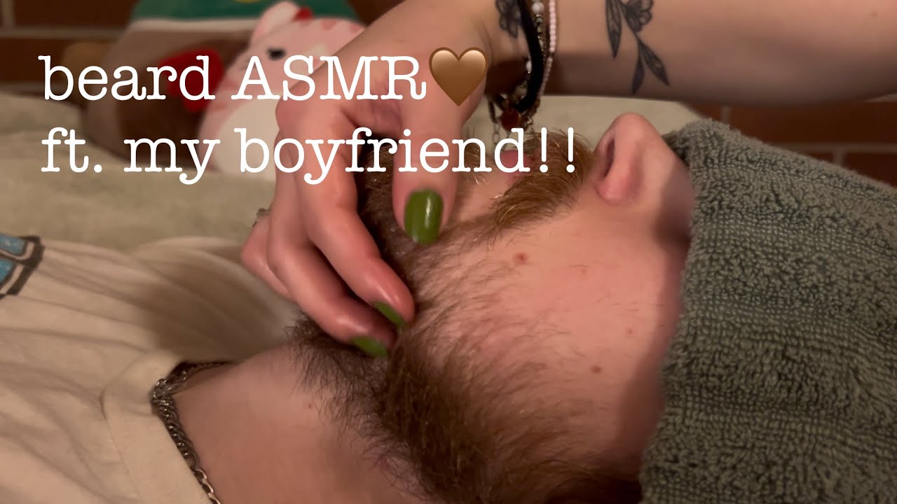 beard ASMR!! lofi beard oil and massage ft. my boyfriend!!🌙💗💤
