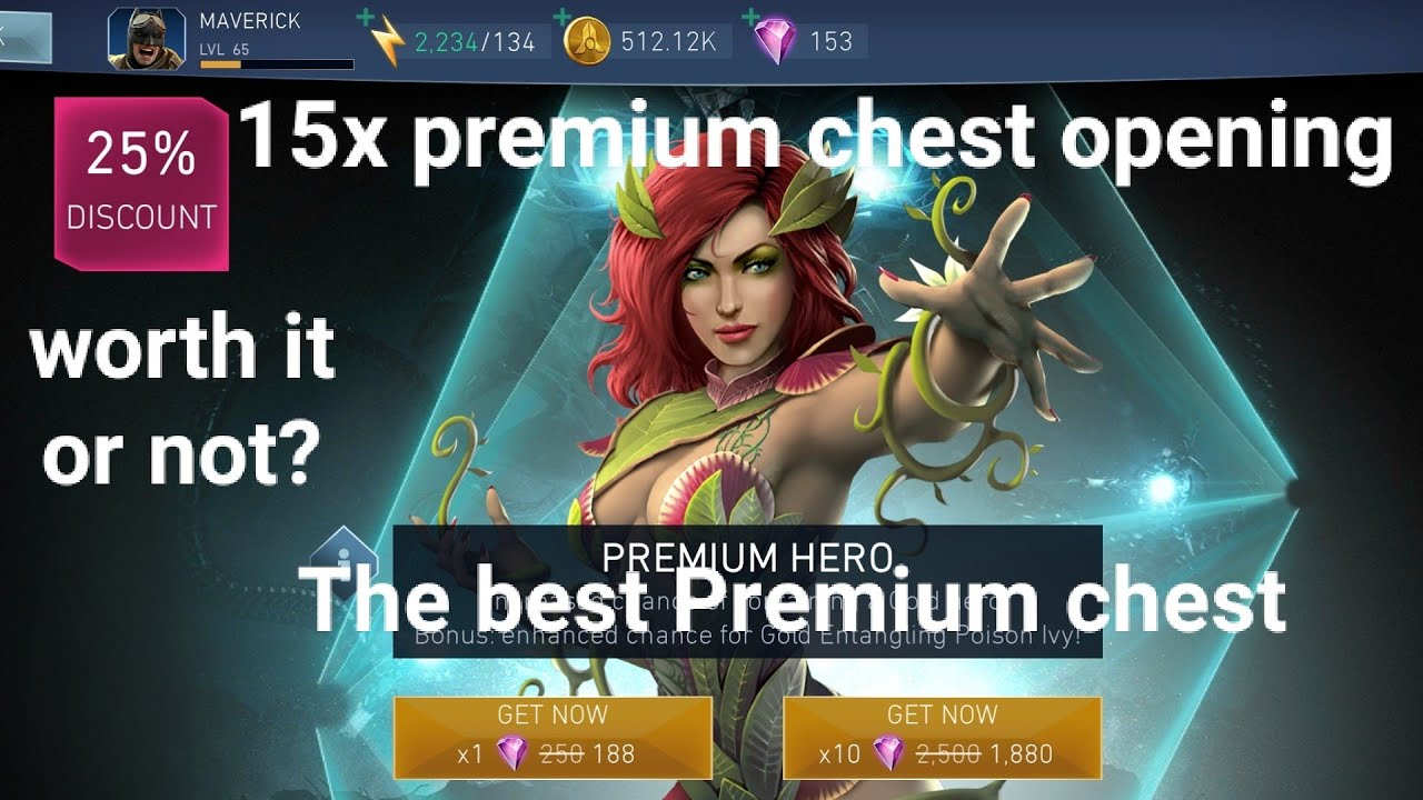 Injustice 2 mobile Premium chest opening। Entangling Poison Ivy chest। best Premium chest